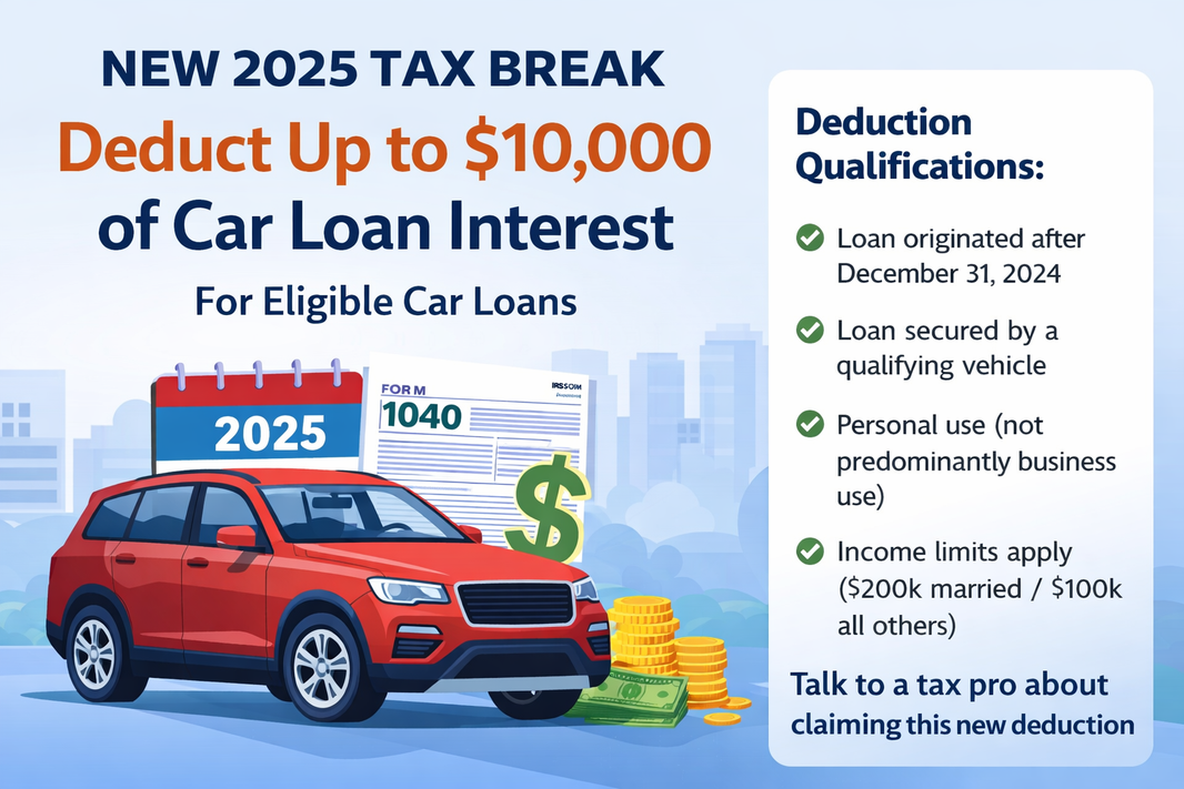 🚗 New 2025 Tax Break: Deduct Up to $10,000 of Car Loan Interest